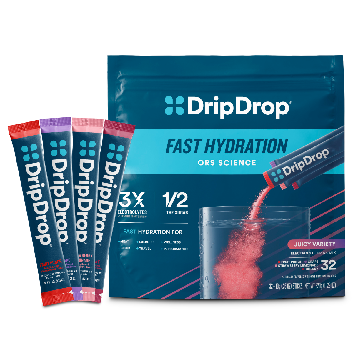 dripdrop-juicy-variety-pack-electrolyte-powder-8-oz-sticks-32-count-n2 Juicy_Variety_-_32ct_-_Transparent.png