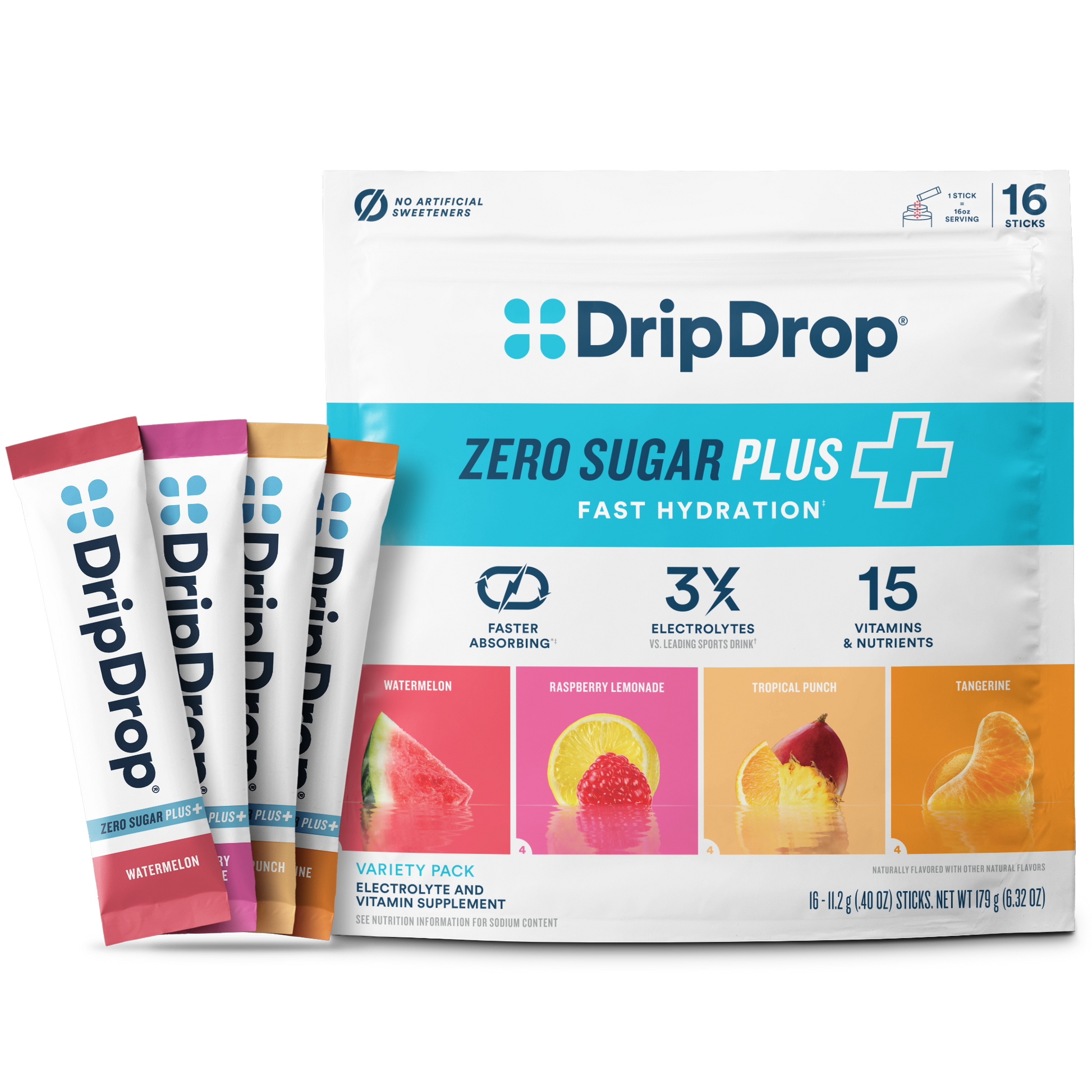dripdrop-zero-sugar-plus-watermelon-tangerine-tropical-punch-raspberry-lemonade-16-oz-sticks-16-count-d8 Pouch_16ct_Front16ozSticks_VSPlus_Variety_A.png