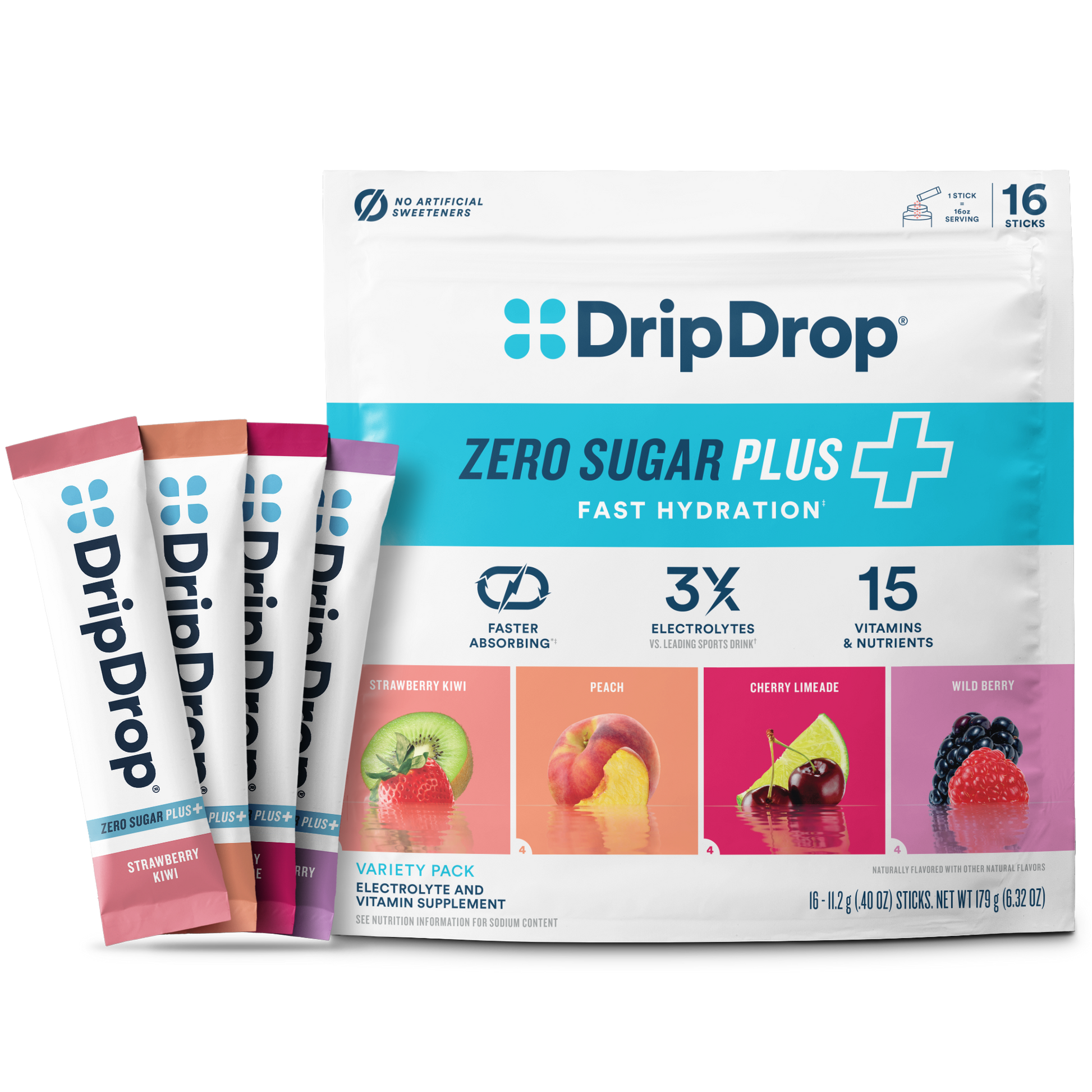 dripdrop-zero-sugar-plus-strawberry-kiwi-peach-cherry-limeade-wild-berry-16-oz-sticks-16-count-a7 Pouch_16ct_Front16ozSticks_VSPlus_Variety_B.png