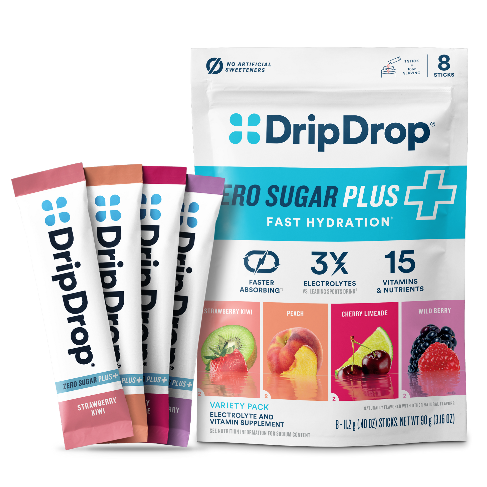 dripdrop-zero-sugar-plus-strawberry-kiwi-peach-cherry-limeade-wild-berry-16-oz-sticks-8-count-b2 Pouch_8ct_Front16ozSticks_VSPlus_Variety_B.png